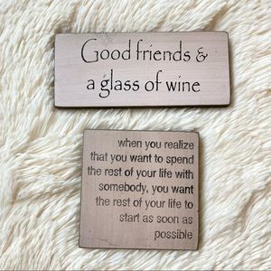 Small Wooden Decorative Quote Wall Signs